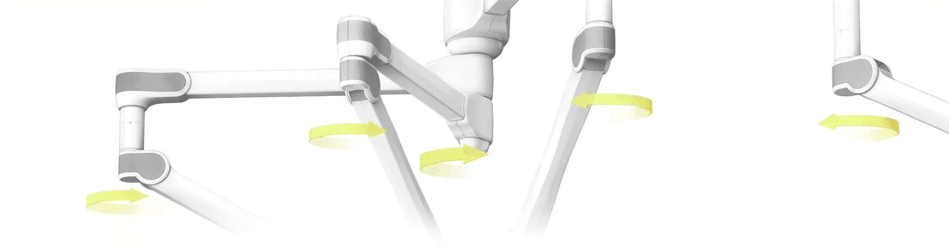 VALIA Rotationssequenz: Ondal Medizindesign illustriert vollständige 360°-Armbeweglichkeit im OP
